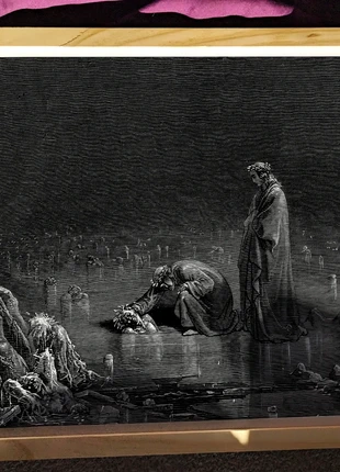 Affiche – Divine Comédie (Dante Alighieri) : Dante menace un damné dans la glace – Doré (1861), marque: Art, état: Neuf sans étiquette, 17,90 €, 19,50 € Protection acheteurs (Pro) incluse