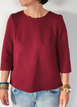 Haut bordeaux texturé Camaïeu – Taille M, marca: Camaïeu, estado: Muy bueno, tamaño: M / 38 / 10, 6,00 €, 7,00 € Protección al comprador incluida