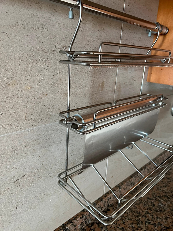 Suporte para rolos de cozinha inox 3