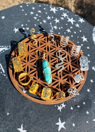 15 Perles Doré Argenté Bijoux Cheveux Tresses Dreadlocks Atebas Boheme Hippie Festival, merk: Hippie, staat: Heel goed, € 8,80, € 9,94 inclusief Kopersbescherming