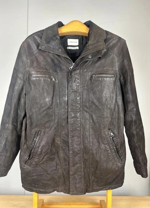 Chaqueta Marrón Vintage de Cuero Real | Estilo Retro Oversize 80s Talla, brand: Real Leather, condizioni: Ottime, taglia: L, €30.00, €32.20 include la Protezione acquisti