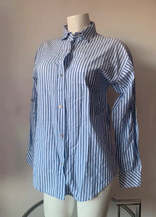 Chemise à rayures bleu et blanc manches longues, marca: Zara, estado: Muy bueno, tamaño: S / 36 / 8, 12,00 €, 13,30 € Protección al comprador incluida