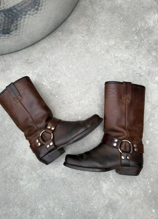 Magnifique paire de bikers boots vintage en pur cuir marron, taille 40, très bon état, merk: Bill montana, staat: Heel goed, maat: 40, € 82,00, € 86,80 inclusief Kopersbescherming
