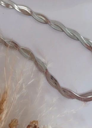 Collier acier inoxydable , argenté , tressé, marca: lpbe, estado: Novo com etiquetas, €10.00, €11.20 inclui Proteção do Comprador
