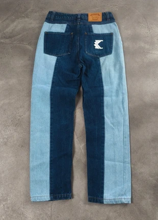 Jean Karl Kani bicolore Y2K coupe droite denim vintage bleu - Femme XS, marca: Karl Kani, estado: Muito bom, tamanho: XS / 34 / 6, €28.00, €30.10 inclui Proteção do Comprador