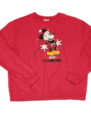 Pull Noël Disney Mickey rouge taille L, marke: Disney, zustand: Sehr gut, größe: L / 40 / 12, 14,00 €, 15,40 € inklusive Vinted-Käuferschutz