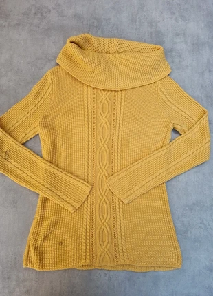 Pull avec col en maille tressé torsadé Jeanne Pierre jaune femme taille M, marque: Jeanne Pierre, état: Bon état, taille: M / 38 / 10, 8,00 €, 9,10 € Protection acheteurs incluse