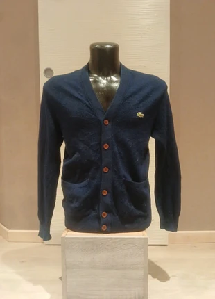 Gilet cardigan vintage 70 80's laine marine Lacoste t.S, merk: Lacoste, staat: Heel goed, maat: S, € 38,00, € 40,60 inclusief Kopersbescherming Pro