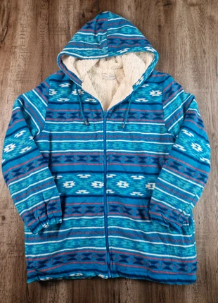 Veste polaire zippée Classic Editions bleue à capuche doublée sherpa taille M, brand: Vintage Dressing, condition: Very good, size: M / 38 / 10, €29.90, €32.10 includes Buyer Protection Pro