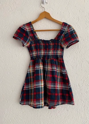 peplum babydoll top checkered red shirt cropped 00’s Y2k, marca: Vintage Dressing, estado: Muy bueno, tamaño: XS / 34 / 6, 14,00 €, 15,40 € Protección al comprador Pro incluida