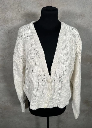 Cardigan Maille Torsadée Cable Knit Vintage Allison Brittney ecru torsade taille L, brand: Vintage Dressing, condition: Very good, size: L / 40 / 12, €15.00, €16.45 includes Buyer Protection Pro