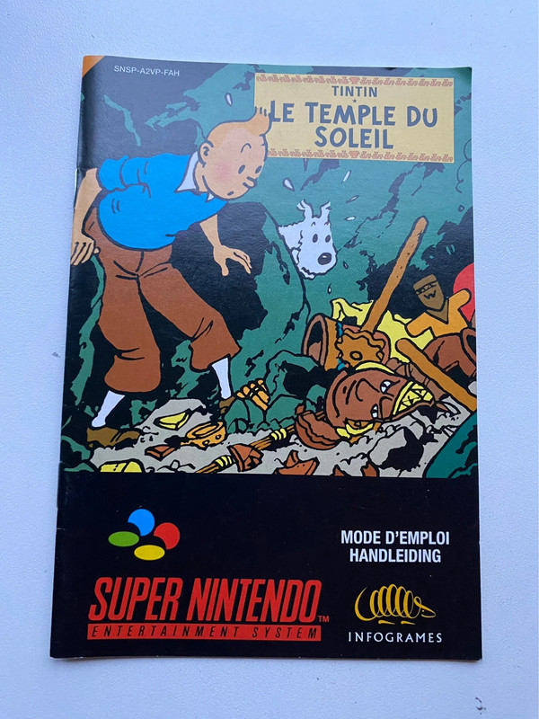 Super Nintendo Snes Manual Tintin - Le Temple du Soleil 1