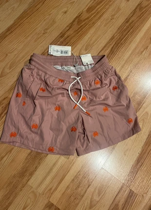 M&S Men's Swim Shorts | Size S | Pink with Orange Crabs | Mid Length, brand: Marks & Spencer, condition: New with tags, size: S, €10.00, €11.20 includes Buyer Protection