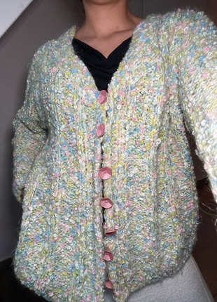 Cardigan en laine pastel vintage, brand: Vintage, condition: Very good, size: M / 38 / 10, €17.00, €18.55 includes Buyer Protection