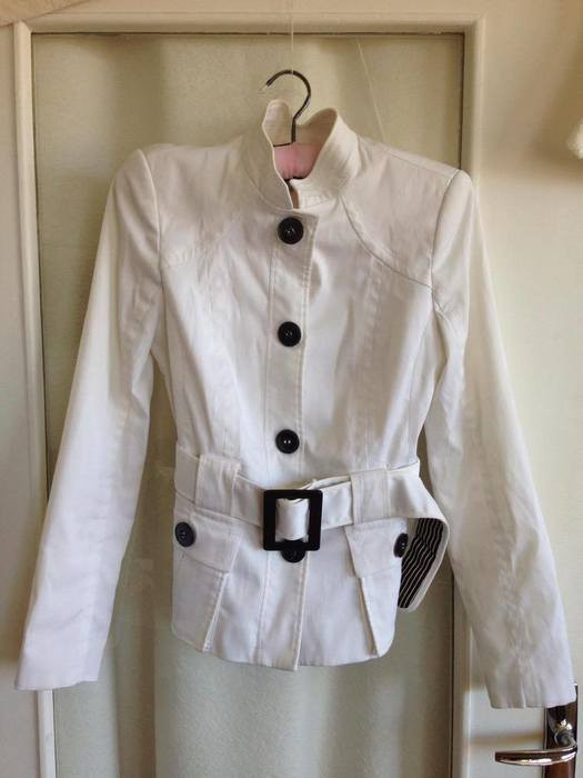 veste Zara basic blanche printemps/été taille S 1