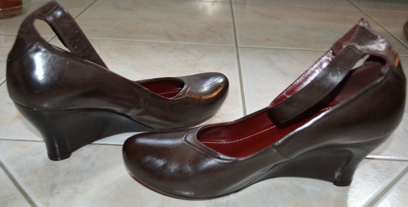 Chaussures cuir maron Vialis P. 39 Neuves 1