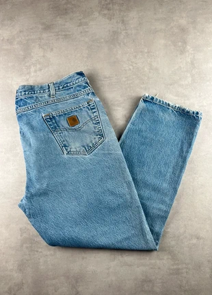 Jean carhartt B18 DST workwear baggy bleu patiné vintage - Taille 40x30, marque: Carhartt, état: Très bon état, taille: W40 | FR 50, 39,00 €, 41,65 € Protection acheteurs (Pro) incluse