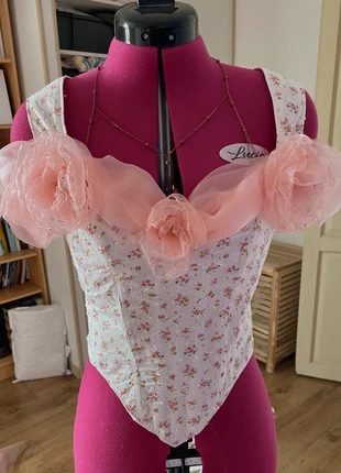 Corset cottage core handmade, brand: COQUETTE, condition: New without tags, size: S / 36 / 8, €40.00, €42.70 includes Buyer Protection