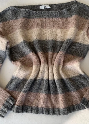 Striped mohair pink and grey pullover, marque: I am, état: Neuf sans étiquette, taille: S / 36 / 8, 10,00 €, 11,20 € Protection acheteurs incluse