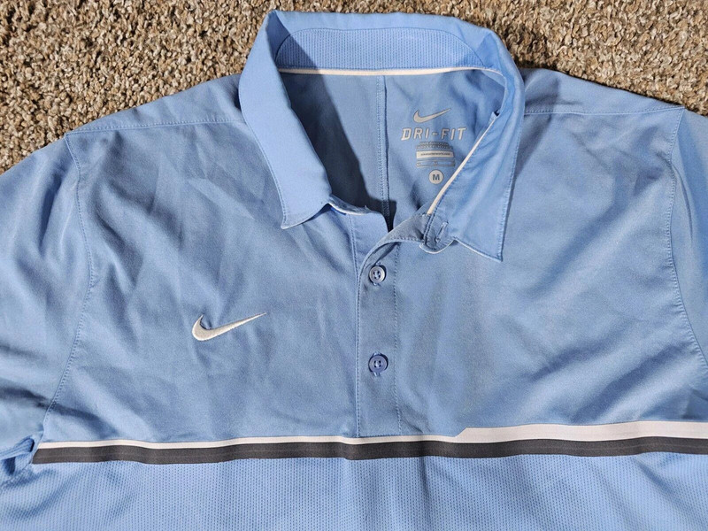 Nike Drifit Fishing Polo Shirt Medium Unique Fabric 2