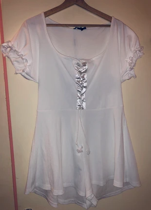 Combishort blanc prettylittlething, brand: PrettyLittleThing, condition: New with tags, size: XL / 42 / 14, €10.00, €11.20 includes Buyer Protection