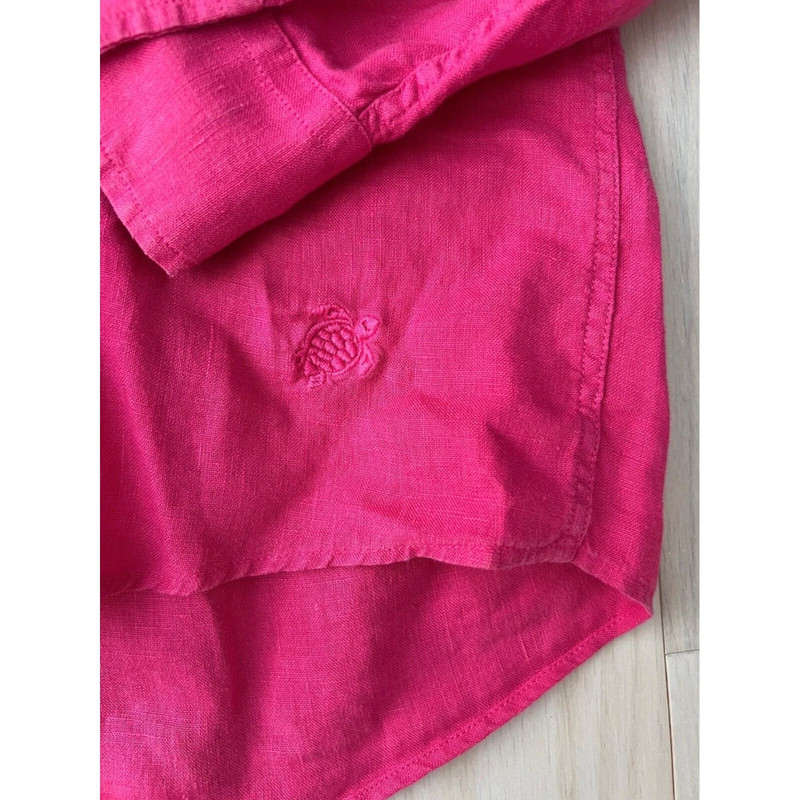 Vilebrequin Caroubis Linen Button Shirt Shocking Pink ( XXL ) 3