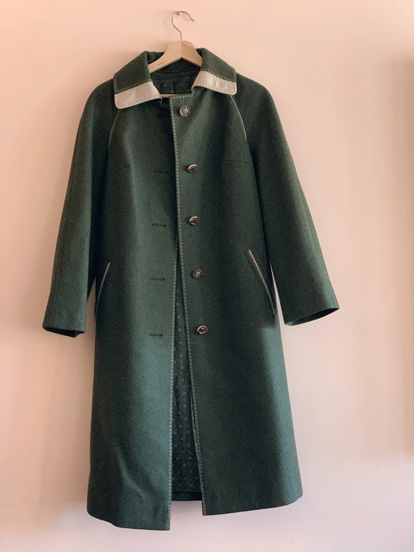 Abrigo lana verde sale