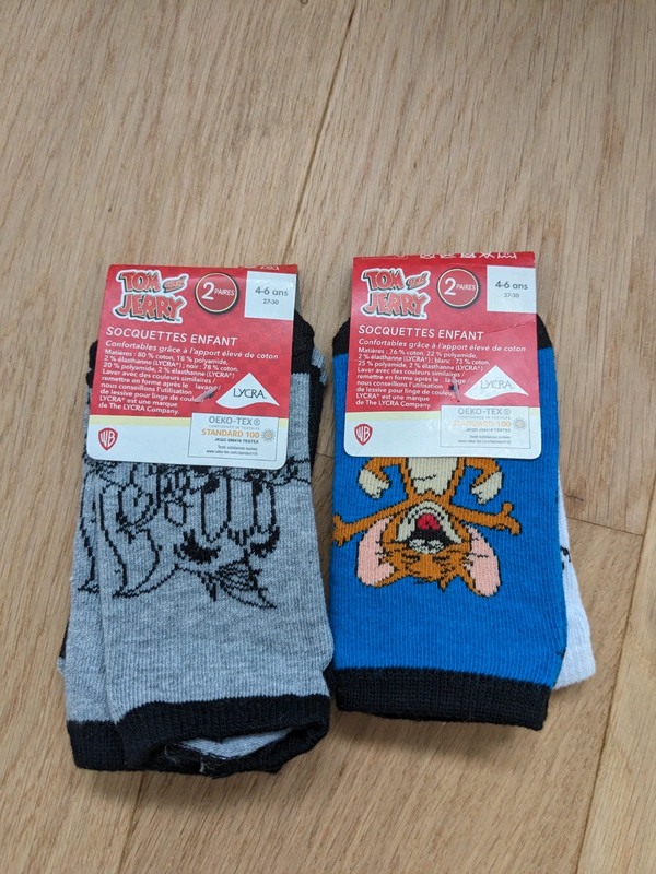 2 paires de chaussettes pour enfants