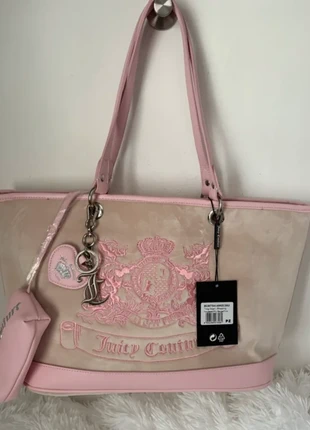 Juicy couture pink and beige twig dogs tote bag bnwt, brand: Juicy Couture, condition: Very good, $28.00, $30.10 includes Buyer Protection