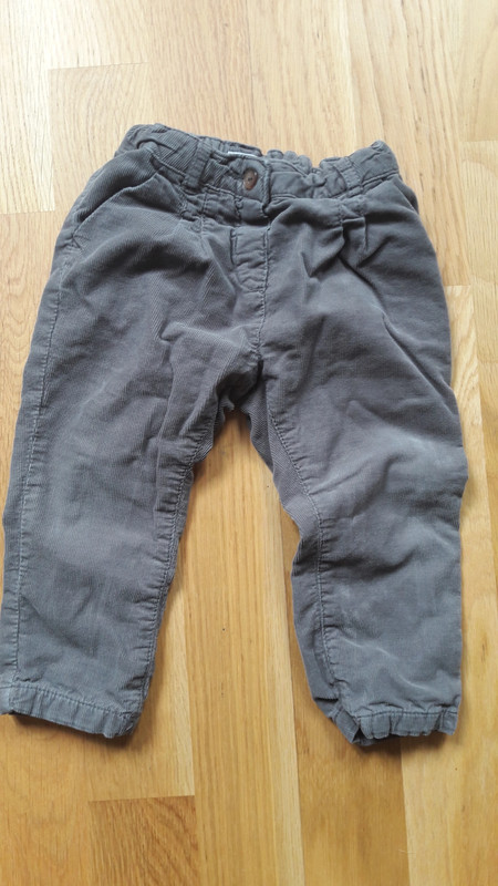 Pantalon velours gris Bout'chou 18 mois 1