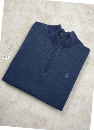 Pull quart zip / Quarter Zip / Ralph Lauren Bleu Marine S Hommes - Logo bleu - 100% coton, brand: Ralph Lauren, condition: Very good, size: S, €45.00, €47.95 includes Buyer Protection Pro