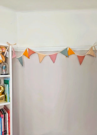 Linen Fabric Bunting – Pastel colours, brand: FABRIC, condition: New with tags, £7.00, £7.86 includes Buyer Protection