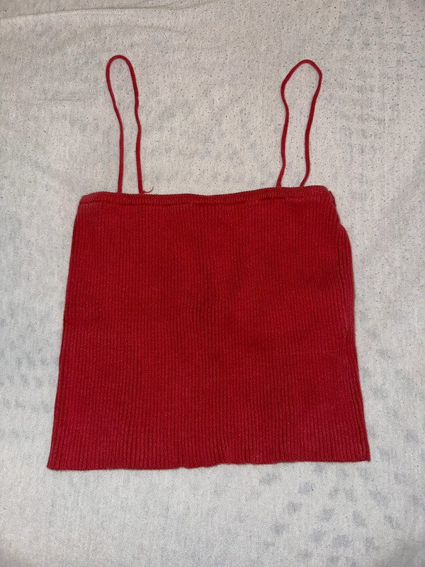 Red Cropped Tank Top 1