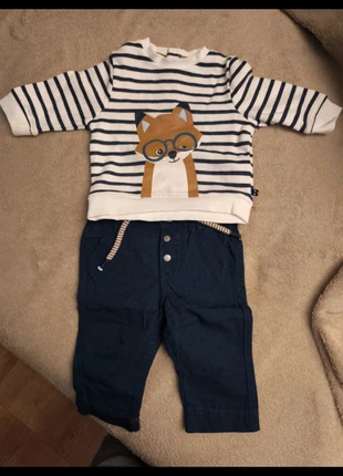 Ensemble renard, brand: Obaïbi, condizioni: Ottime, taglia: 1-3 mesi / 56 cm, €5.00, €5.95 include la Protezione acquisti