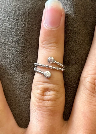 Bague billes en argent massif et zircons, brand: Argent, condition: Very good, size: 16.5 mm Ø, €16.50, €18.03 includes Buyer Protection Pro