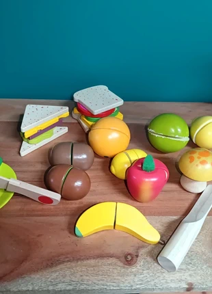 Fruits et légumes en bois, marca: Bois, estado: Bom, tamanho: 12-18 meses / 80 cm, €8.00, €9.10 inclui Proteção do Comprador