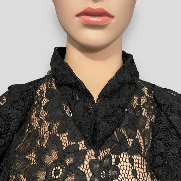 Black Lace Ruffle Dress 5