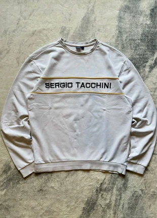 Sweat vintage Sergio Tacchini logo brodé blanc cassé L, marke: Sergio Tacchini, zustand: Sehr gut, größe: L, 24,99 €, 26,94 € beinhaltet Vinted-Käuferschutz Pro