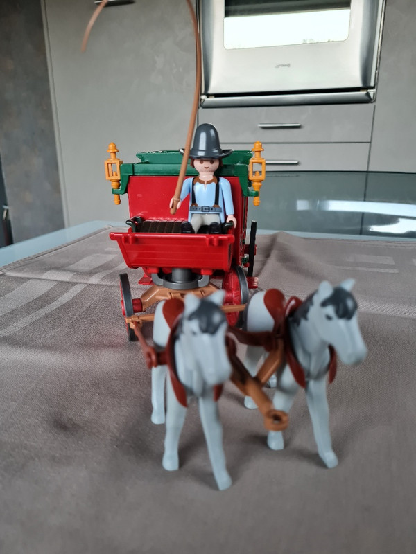 Playmobil Cowboy Shériff Noir et Blanc Vintage