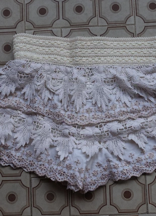 Short à volant crème et doré , brand: Miss June, condition: Very good, size: S / 36 / 8, €8.00, €9.10 includes Buyer Protection