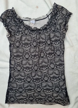 Haut top dentelle noire, marque: Antonella, état: Très bon état, taille: S / 36 / 8, 5,00 €, 5,95 € Protection acheteurs incluse