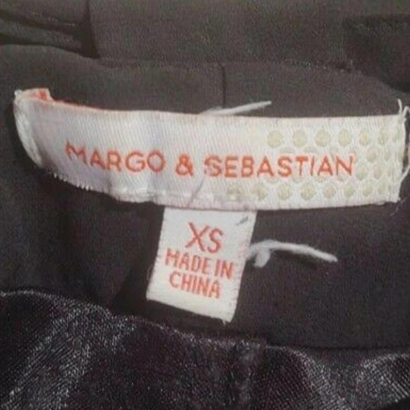 Margo Sebastian -  Xs - Tunic Blouse Scoop Neck W/ Bow Accent Back Elegant Black 3