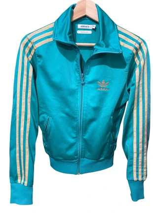 Big Trefoil Logo Adidas Vintage Track Jacket – Shiny Bright Green with Gold Stripes – Size XS, marque: adidas, état: Neuf sans étiquette, taille: XS / 34 / 6, 29,99 €, 32,19 € Protection acheteurs incluse
