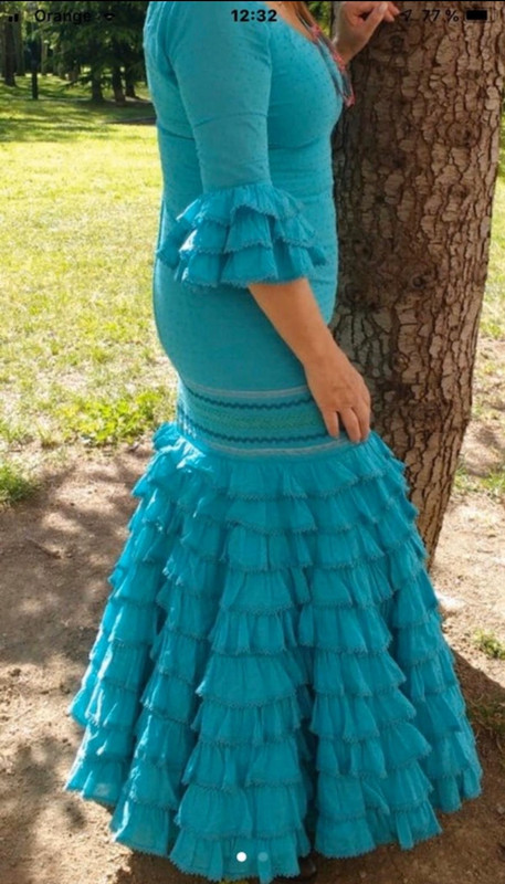 vestido sevillana flamenca talla 46 -