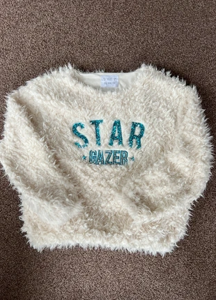 Fluffy lined white star gazer top, brand: F&F, condition: New without tags, size: S / UK 8-10, £4.00, £4.90 includes Buyer Protection