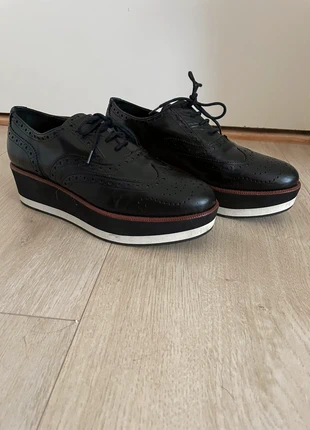 Platform plateau zool schoenen leer maat 38 Palomita, merk: Paloma Barcelo, staat: Nieuw zonder prijskaartje, maat: 38, € 25,00, € 26,95 inclusief Kopersbescherming