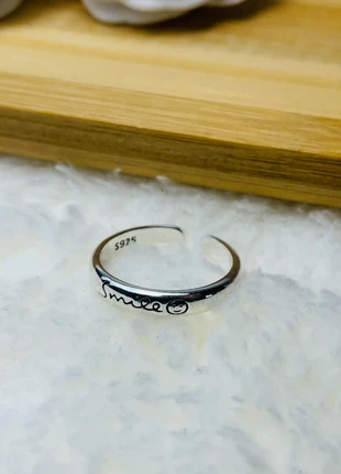 Bague Smile en argent 925 ajustable tendance Neuve, marca: Argent, estado: Nuevo sin etiquetas, tamaño: Ajustable, 10,90 €, 12,15 € Protección al comprador incluida