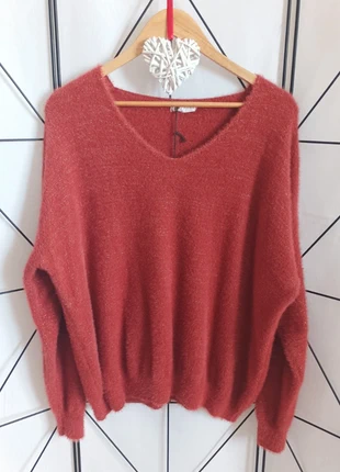 Pull brique 20 % angora et lurex doré 😍, marca: boutique italienne, estado: Muy bueno, tamaño: Talla única, 30,00 €, 32,20 € Protección al comprador Pro incluida
