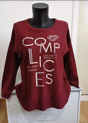 Pull ample Complices – bordeaux – Taille S – Complices, marke: Complices, zustand: Sehr gut, größe: S / 36 / 8, 6,95 €, 8,00 € inklusive Vinted-Käuferschutz