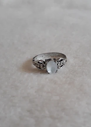 Bague argenté fausse pierre centrale blanc bleuté couleur lune moon strass blancs T 1,85cm diamètre, brand: Etam, condition: New without tags, size: 18.5 mm Ø, €2.00, €2.80 includes Buyer Protection